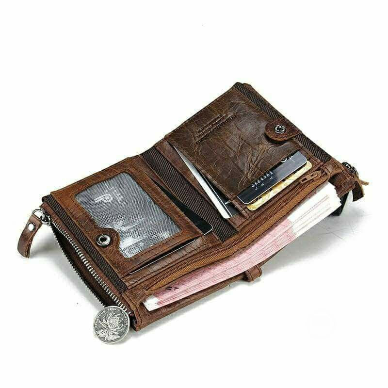 Contact's Vintage Crazy Horse Cowhide Genuine Leather Wallet N0029 Contact's Vintage Crazy Horse Cowhide Genuine Leather Wallet N0029