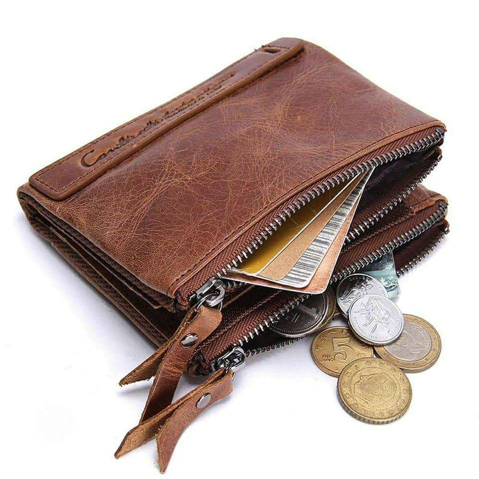 Contact's Vintage Crazy Horse Cowhide Genuine Leather Wallet N0029 Contact's Vintage Crazy Horse Cowhide Genuine Leather Wallet N0029