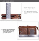 Contact's Vintage Crazy Horse Cowhide Genuine Leather Wallet Double Zipper Coin Purse - N0029 - Tuzzut.com Qatar Online Shopping