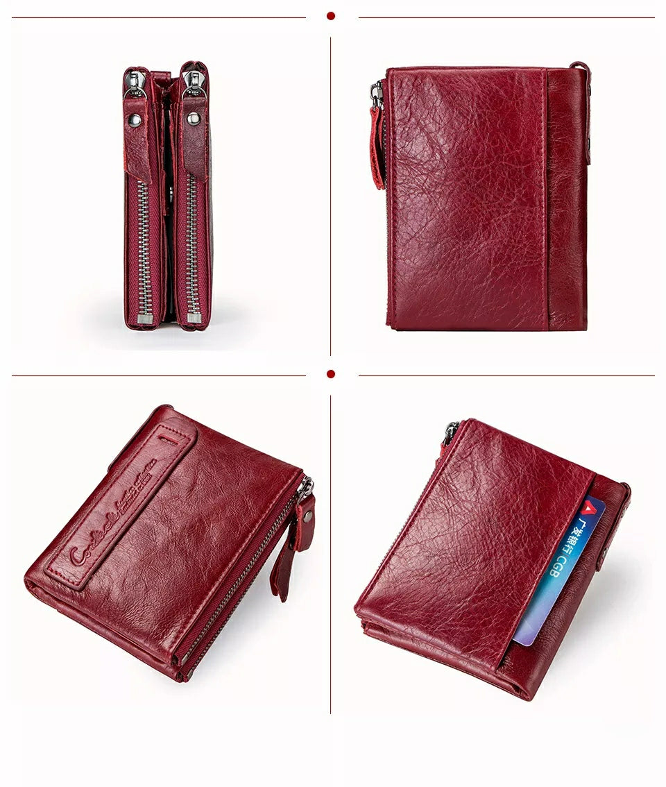 Contact's Vintage Crazy Horse Cowhide Genuine Leather Wallet N0029 Contact's Vintage Crazy Horse Cowhide Genuine Leather Wallet N0029