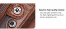Contact's Vintage Crazy Horse Cowhide Genuine Leather Wallet Double Zipper Coin Purse - N0029 - Tuzzut.com Qatar Online Shopping