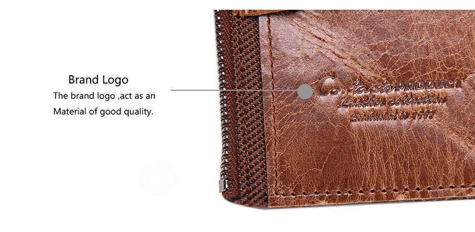 Contact's Vintage Crazy Horse Cowhide Genuine Leather Wallet N0029 Contact's Vintage Crazy Horse Cowhide Genuine Leather Wallet N0029