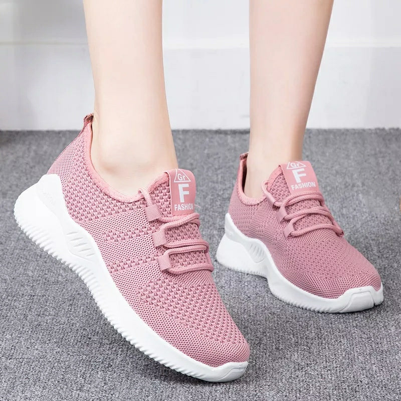 Women's Running Shoes Sport Mesh Sneakers - H-66 - Tuzzut.com Qatar Online Shopping