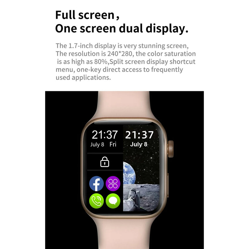 Z36 Smart Watch 7 with 1.7 inch 44mm Screen BT Call Music For Apple Android Phone Heart Rate Monitor - Tuzzut.com Qatar Online Shopping