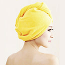 Women's Microfibre After Shower Hair Drying Wrap Towel Hair Turban Cap - Tuzzut.com Qatar Online Shopping