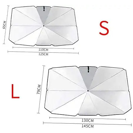 Foldable Windshield UV Block Sun Shade Car Front Window Heat Insulation Covering Umbrella - Black Foldable Windshield UV Block Sun Shade Car Front Window Heat Insulation Covering Umbrella - Black