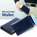 Bitza Ultra Slim Genuine Leather Card Holder Wallet with RFID Protection - Tuzzut.com Qatar Online Shopping