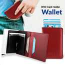 Bitza Ultra Slim Genuine Leather Card Holder Wallet with RFID Protection - Tuzzut.com Qatar Online Shopping