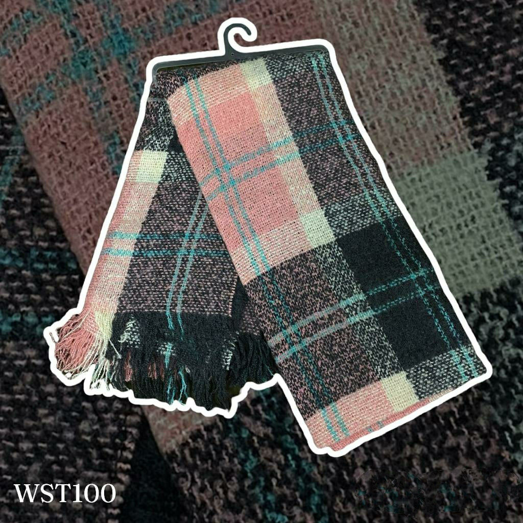 Turkish Women's Winter Woolen Check Shawl Scarf Turkish Women's Winter Woolen Check Shawl Scarf