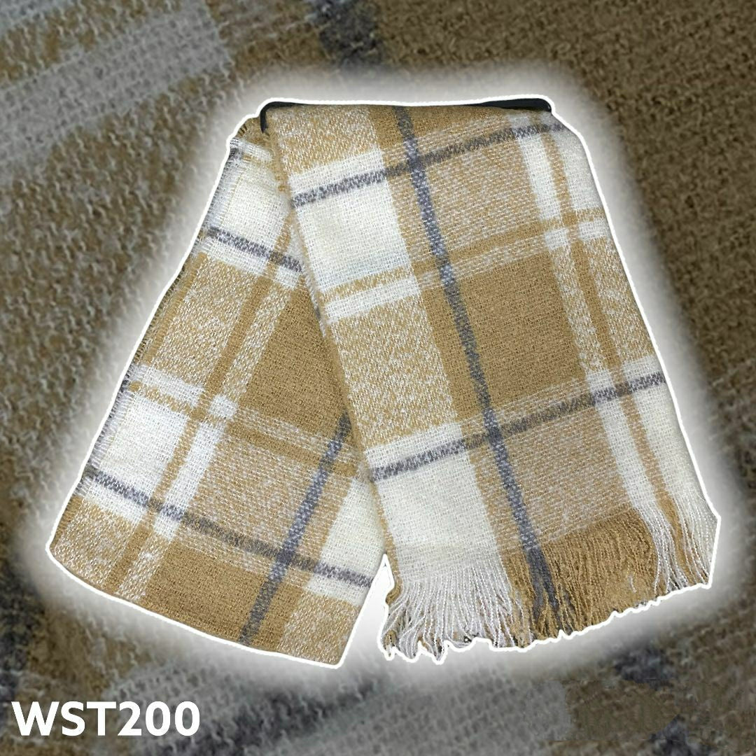 Turkish Women's Winter Woolen Check Shawl Scarf Turkish Women's Winter Woolen Check Shawl Scarf