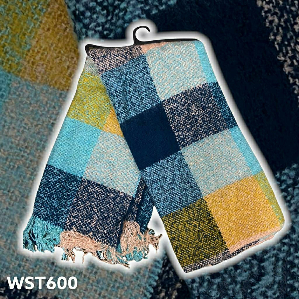 Turkish Women's Winter Woolen Check Shawl Scarf Turkish Women's Winter Woolen Check Shawl Scarf