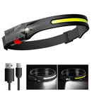 Mini COB LED Headlamp Waved Sensor Rechargeable Flashlight Headlight - Tuzzut.com Qatar Online Shopping