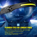 Mini COB LED Headlamp Waved Sensor Rechargeable Flashlight Headlight - Tuzzut.com Qatar Online Shopping