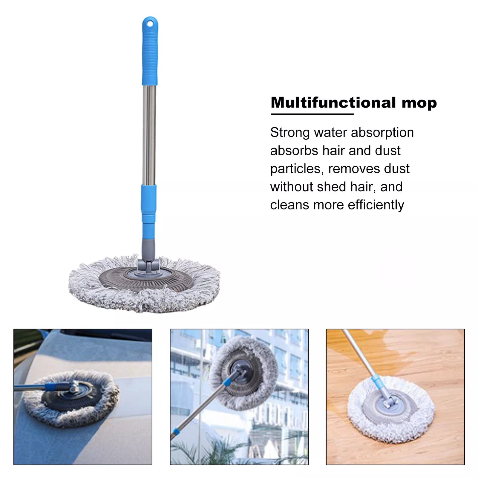 Multi-purpose Rotatable Microfiber Rod Mop Brush Extendable Handle Multi-purpose Rotatable Microfiber Rod Mop Brush Extendable Handle