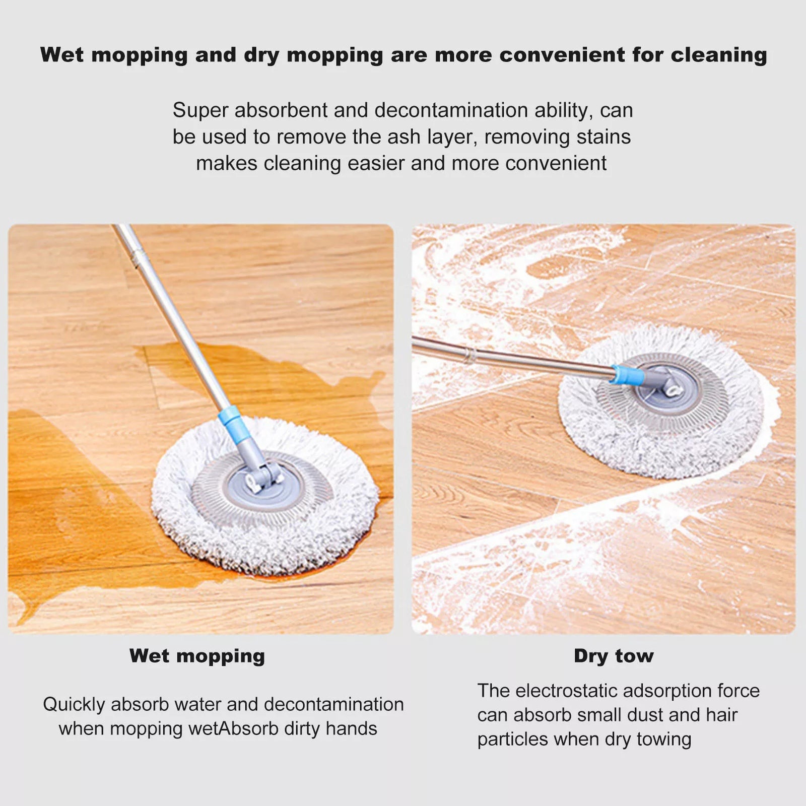 Multi-purpose Rotatable Microfiber Rod Mop Brush Extendable Handle Multi-purpose Rotatable Microfiber Rod Mop Brush Extendable Handle