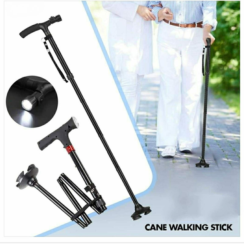 Ultimate Magic Cane Foldable Walking Stick with LED Lights - Tuzzut.com Qatar Online Shopping