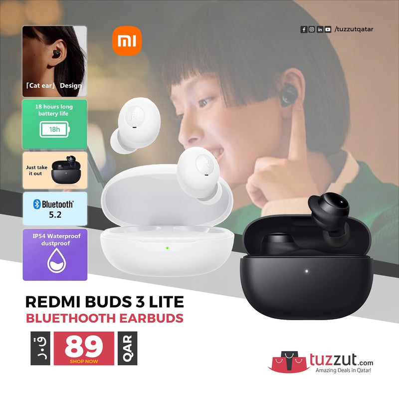 Redmi Buds 3 Lite Bluethooth Earbuds - TUZZUT Qatar Online Store