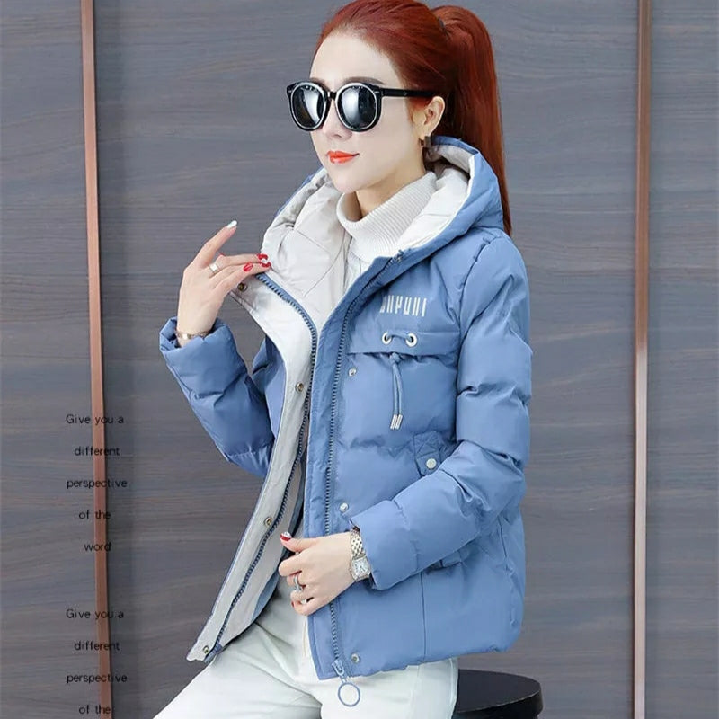 Women's Winter Jacket Warm Hooded Thick Coat - P772 - TUZZUT Qatar Online Store