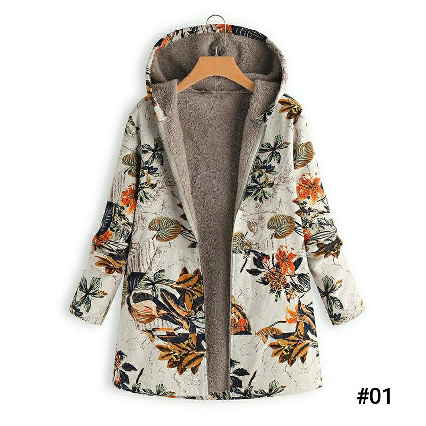 Women's Casual Printed Fashion Thin Hooded Coats - WT010 Women's Casual Printed Fashion Thin Hooded Coats - WT010