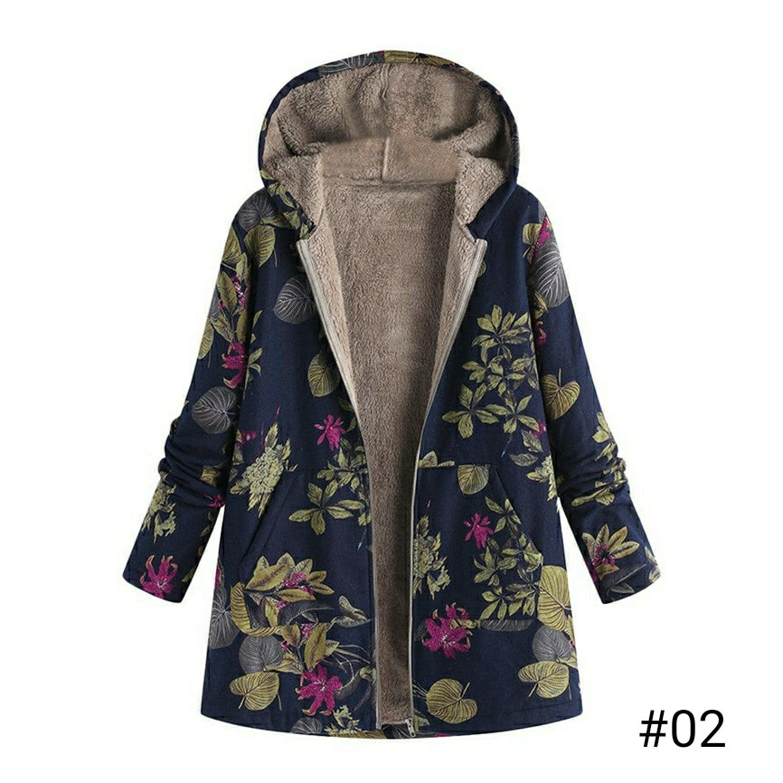 Women's Casual Printed Fashion Thin Hooded Coats - WT010 Women's Casual Printed Fashion Thin Hooded Coats - WT010
