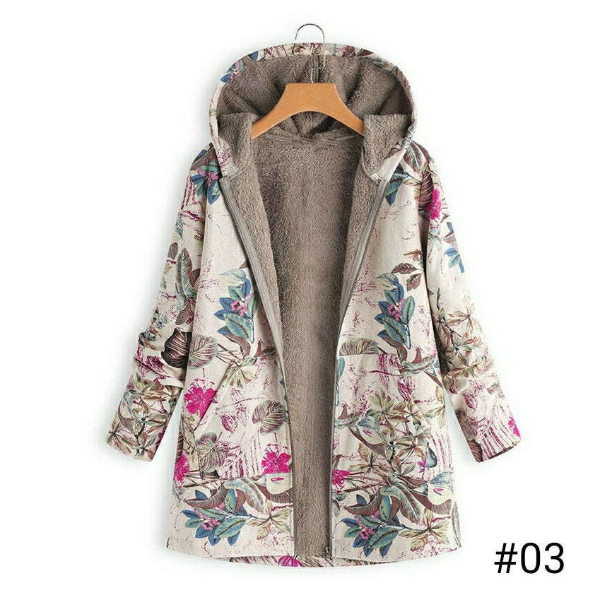 Women's Casual Printed Fashion Thin Hooded Coats - WT010 Women's Casual Printed Fashion Thin Hooded Coats - WT010