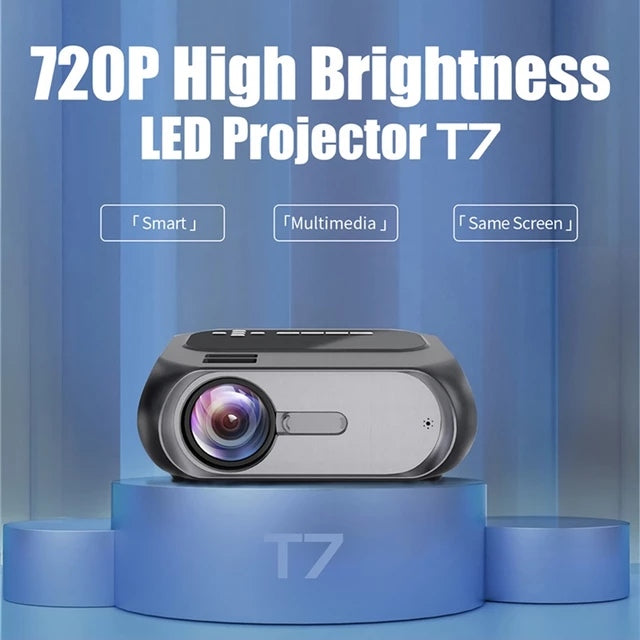 T7 HD Multimedia Projector – 720p Resolution 200 ANSI Lumens Home Theater Wi-Fi Projector - Tuzzut.com Qatar Online Shopping