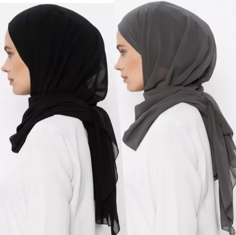 Chiffon Instant Head Scarfs Shawl Hijab - Tuzzut.com Qatar Online Shopping