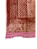Soft Prayer Rug Plain Embossed Prayer Mat - 80 x 120 cm - Tuzzut.com Qatar Online Shopping