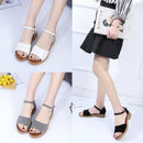 Women's Fashion Buckle Strap Heeled Sandals Slip-On Shoes - H1 - Tuzzut.com Qatar Online Shopping