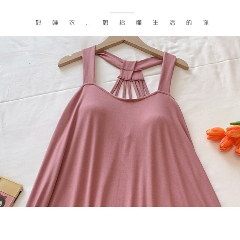 Women's Nighty Sling Loose Fit Soft Padded Sleepwear - A1022 - Tuzzut.com Qatar Online Shopping
