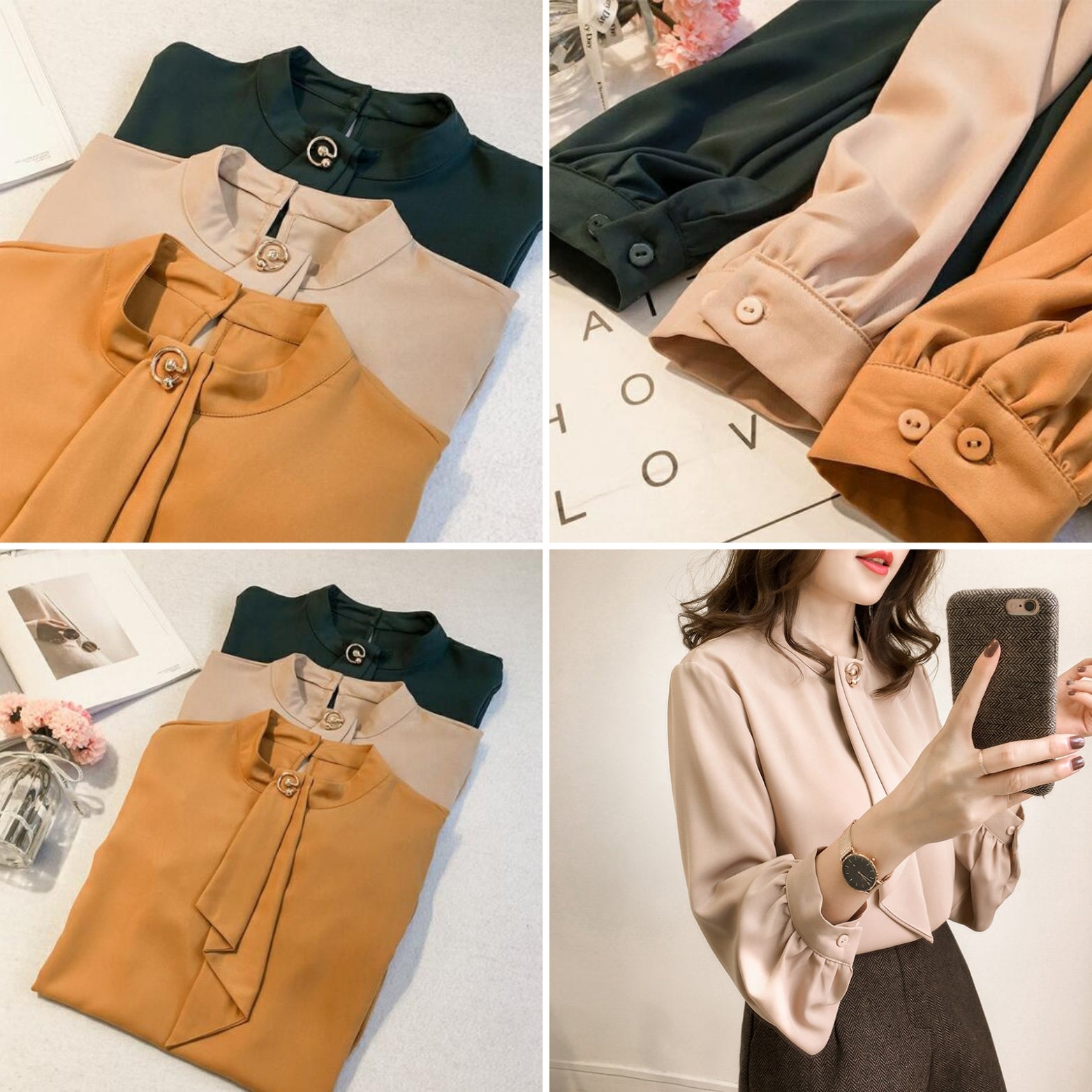 Women’s Stylish Blouse Top with Loose Puff Sleeves Women’s Stylish Blouse Top with Loose Puff Sleeves