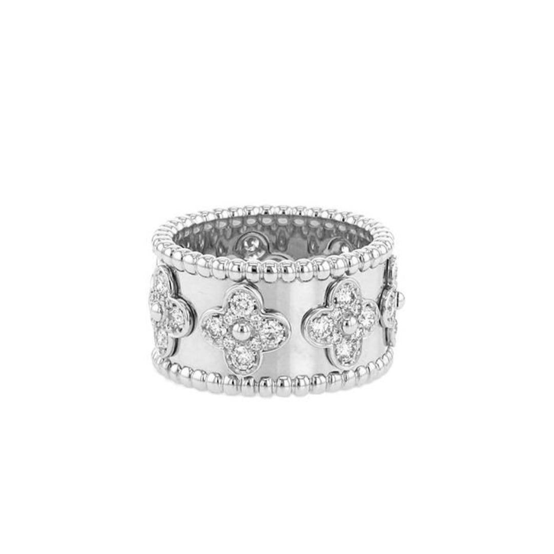 Sterling Silver Zircon Wide Kaleidoscope Ring Women's Fashion Temperament Luxury Brand High-end Jewelry S860987 Sterling Silver Zircon Wide Kaleidoscope Ring Women's Fashion Temperament Luxury Brand High-end Jewelry S860987