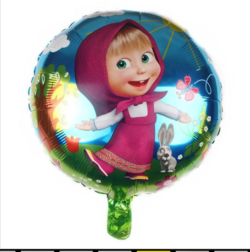 Masha and The Bear Foil Balloon for Kids Birthday Decoration Pack Of 5pcs - Tuzzut.com Qatar Online Shopping