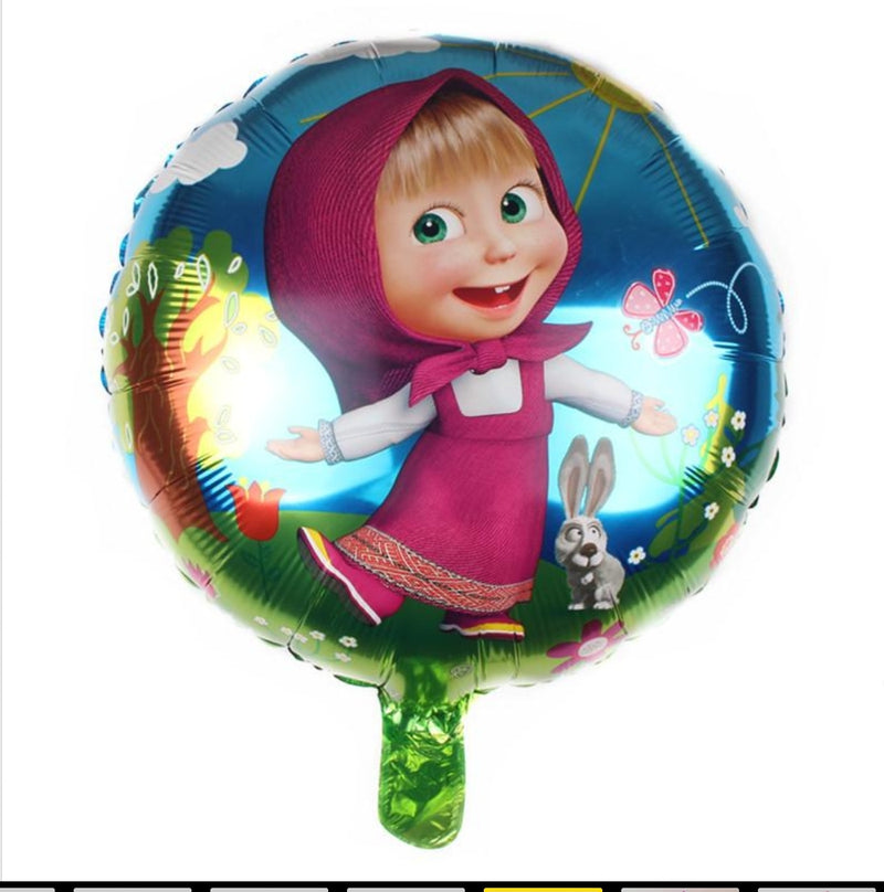 Masha and The Bear Foil Balloon for Kids Birthday Decoration Pack - Tuzzut.com Qatar Online Shopping