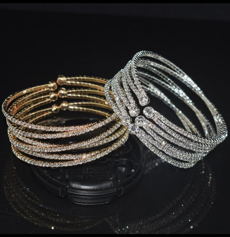 European Fashion New Crystal Women Opening Bracelet - SS470801727 - Tuzzut.com Qatar Online Shopping