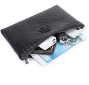 Men's woven Clutch Bag Large Capacity Soft Woven Handbags Luxury Brand Design Business Bag Fashion - Tuzzut.com Qatar Online Shopping