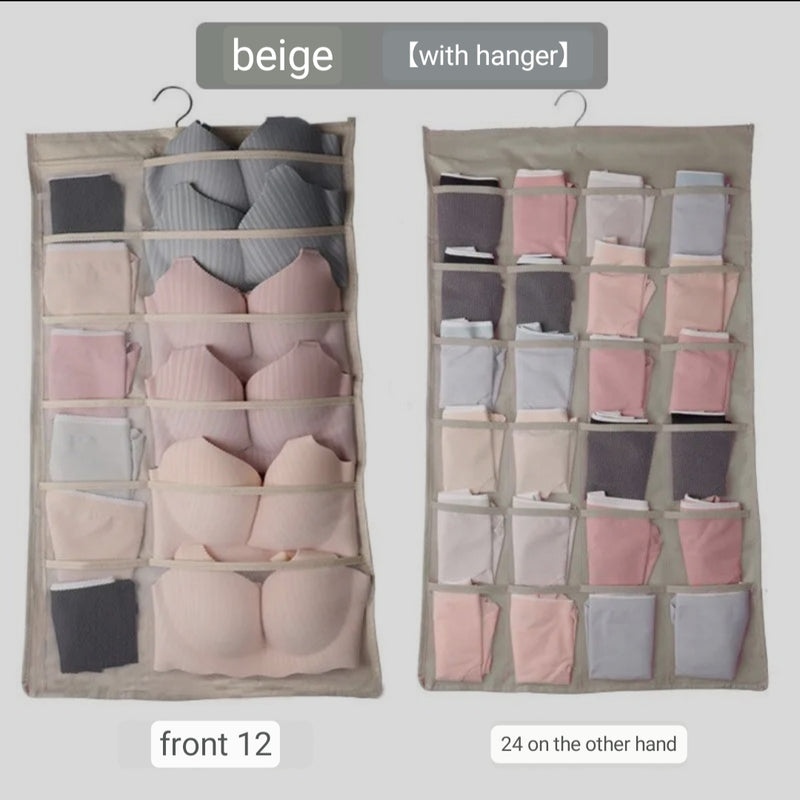 Double Sided Underwear Storage Bag Folding Hanging Bra Clother Organiz