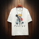 Summer Fashion Trend Printing Short T-shirt for men's Pure Cotton Cartoon Bear Size XL - Tuzzut.com Qatar Online Shopping