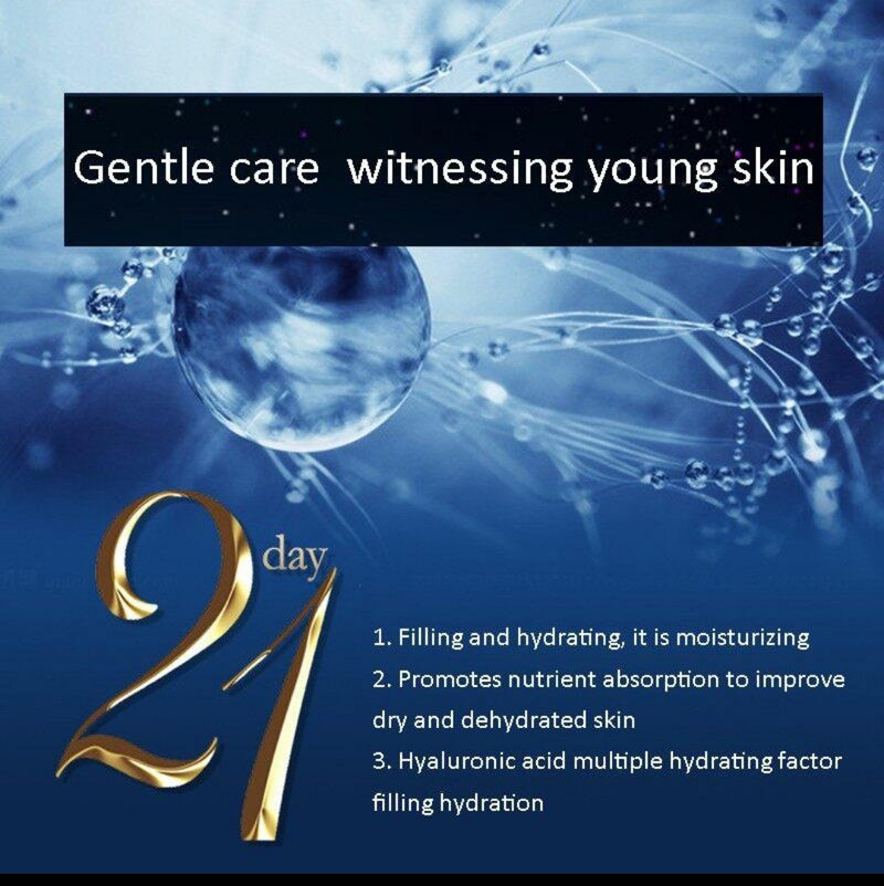 21 Day Moisturizing Goodnight Essence Liquid Replenish Skin Shows Smooth Hydrated Hyaluronic Acid Extract 2ML-21PCS - Tuzzut.com Qatar Online Shopping