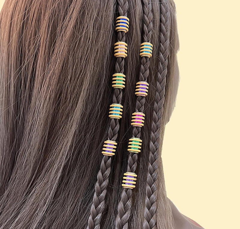 African Braids Jewelry Braids Decorative Beaded Plastic Big Hole Beads Wig Hair Loose Beads, 30pcs - S4451394 - Tuzzut.com Qatar Online Shopping