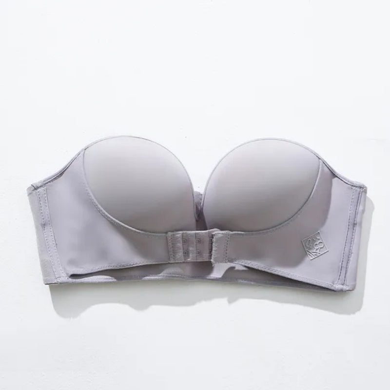 Invisible Push Up Bra Front Buckle Women Underwear Lingerie Strapless  Seamless