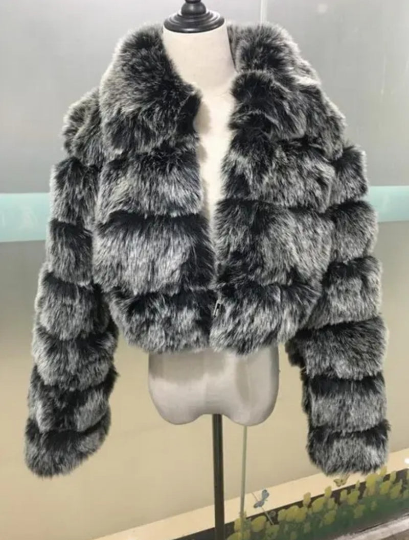 Ladies Fox Fur Imitation Coat Natural Fur Winter Thermal Fur Coat High-End Luxury Ladies Fox Fur Jacket - Tuzzut.com Qatar Online Shopping