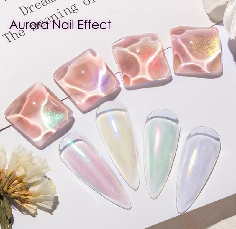 6pcs/Box Shiny Holographic Nail Glitter Sparkly Aurora Fairy Powder Nails Sequins Pigment Flakes Rub Dust 3D Decorations - Tuzzut.com Qatar Online Shopping
