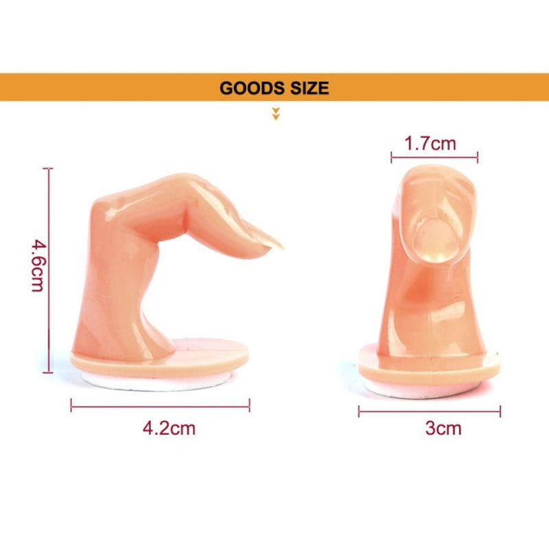 5Pcs/Pack UV Gel Manicure Tools Display Practice Fake Finger Adjustable False Fingernails Adhesive Fixed Nail Art Model - Tuzzut.com Qatar Online Shopping
