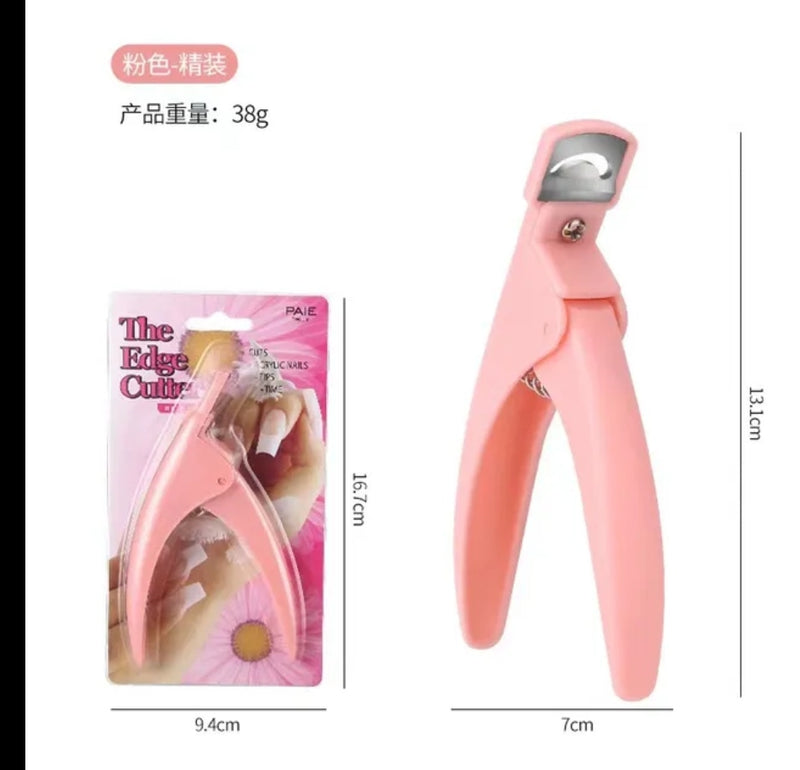Professional Nail Art Clipper Special type U word False Tips Edge Cutters Manicure Colorful Stainless Steel Nail Art Tools - Tuzzut.com Qatar Online Shopping