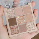 9Eyeshadow Palette Matte Glitter Eye Shadow Makeup Cosmetics For Women - Tuzzut.com Qatar Online Shopping