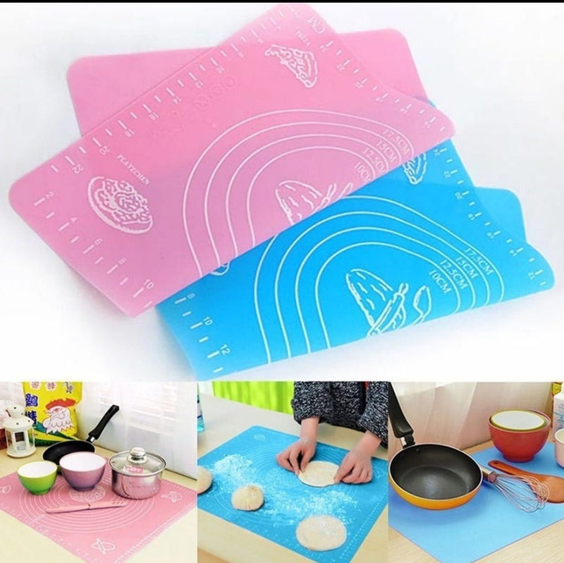 Silicone Dough Kneading Scale Mat Heat Proof Mat Placemat High Temperature Resistant Non-Slip Silicone Mat Baking Accessories - Tuzzut.com Qatar Online Shopping