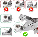 Plier Tools 100 Set 10 Color Metal Sewing Buttons Hollow/Solid Prong Press Studs Snap Fasteners for Installing Clothes Bags - Tuzzut.com Qatar Online Shopping