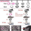 Plier Tools 100 Set 10 Color Metal Sewing Buttons Hollow/Solid Prong Press Studs Snap Fasteners for Installing Clothes Bags - Tuzzut.com Qatar Online Shopping