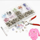 Plier Tools 100 Set 10 Color Metal Sewing Buttons Hollow/Solid Prong Press Studs Snap Fasteners for Installing Clothes Bags - Tuzzut.com Qatar Online Shopping